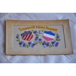 Antique WWI Embroidered Souvenir Card